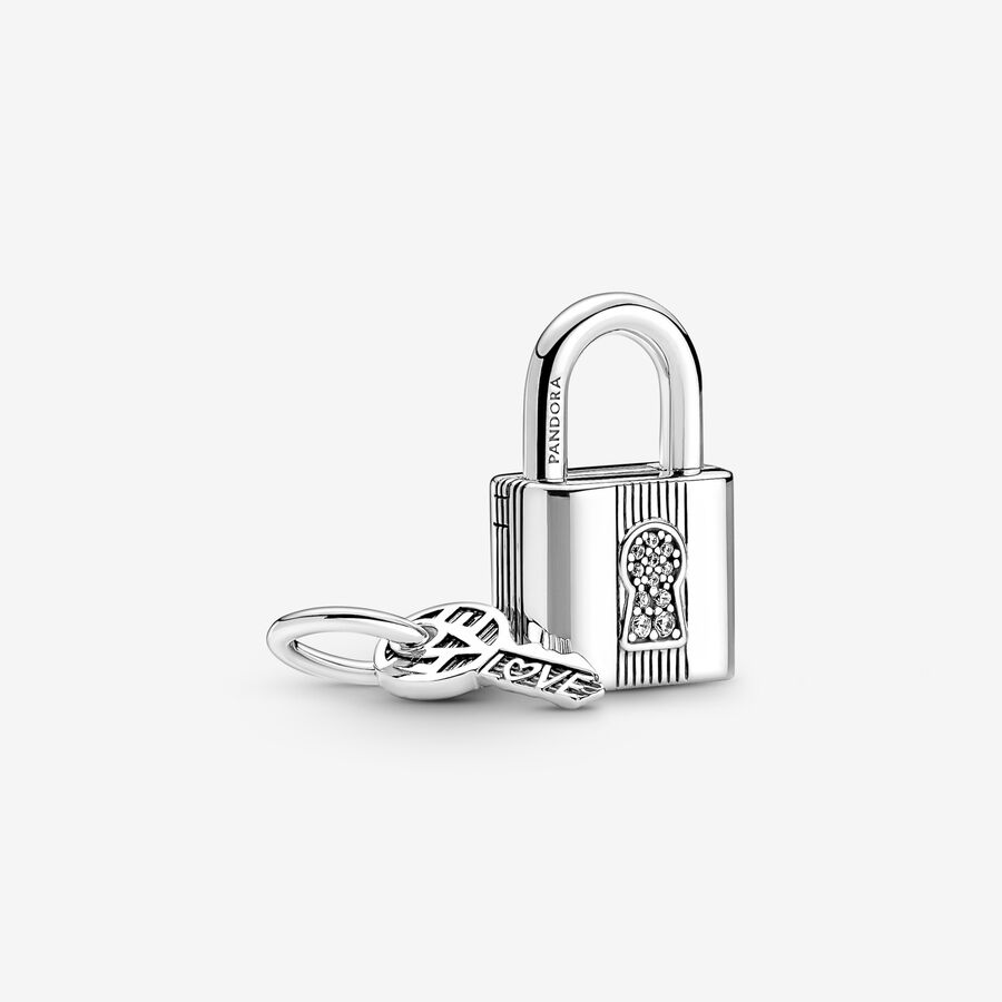 PANDORA + Lock and Key Necklace Set