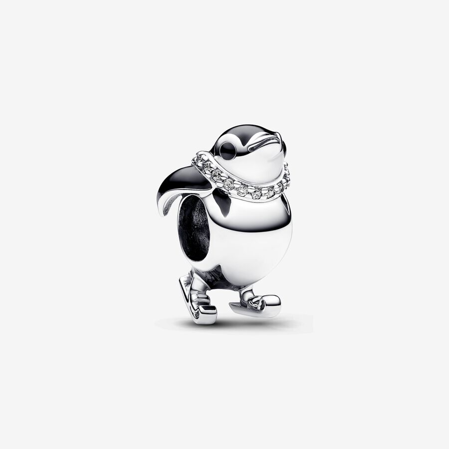 Skiing Penguin Charm image number 0
