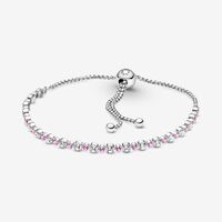 Pink & Clear Sparkle Slider Bracelet | Pandora UK