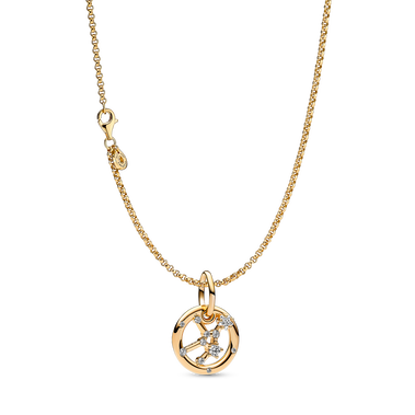 14K Gold Plated Virgo Zodiac Necklace