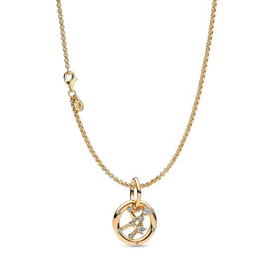 14K Gold Plated Virgo Zodiac Necklace