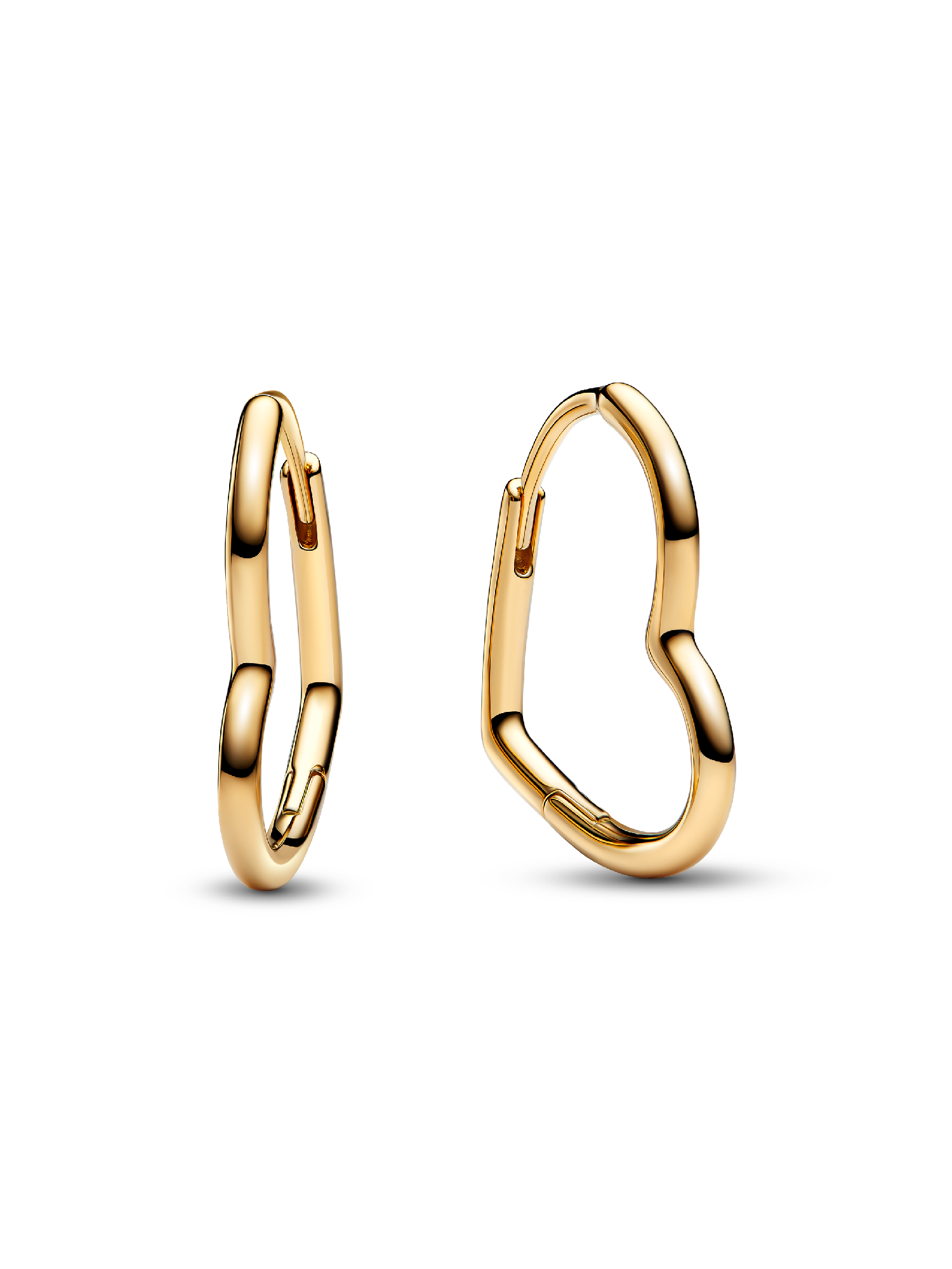 Asymmetrical Heart Hoop Earrings