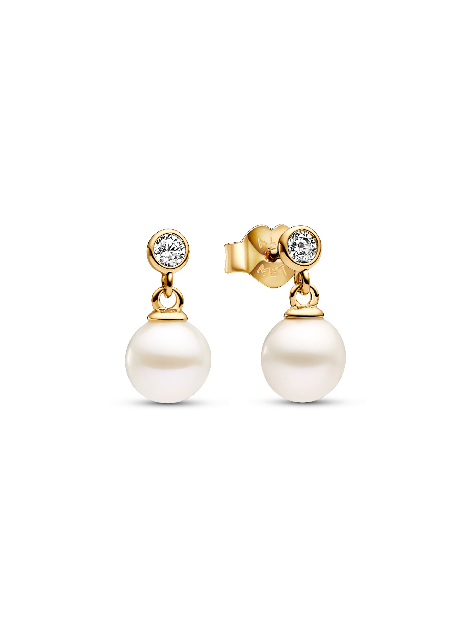 Treated Freshwater Cultured Pearl & Stone Drop Earrings