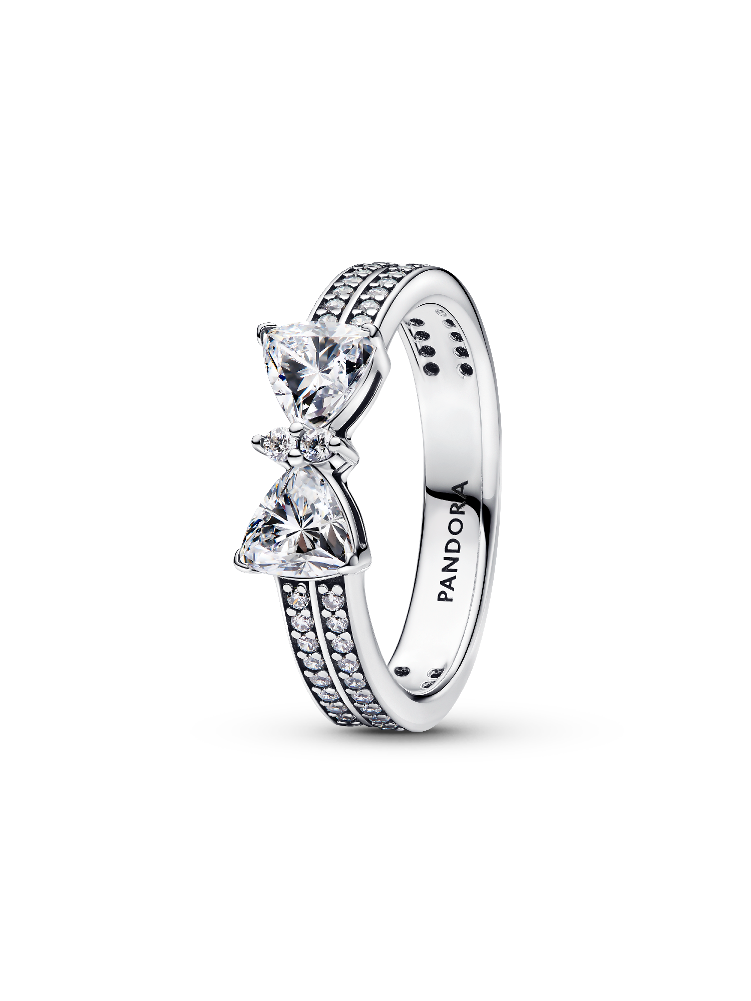 Sparkling Bow Double-row Ring
