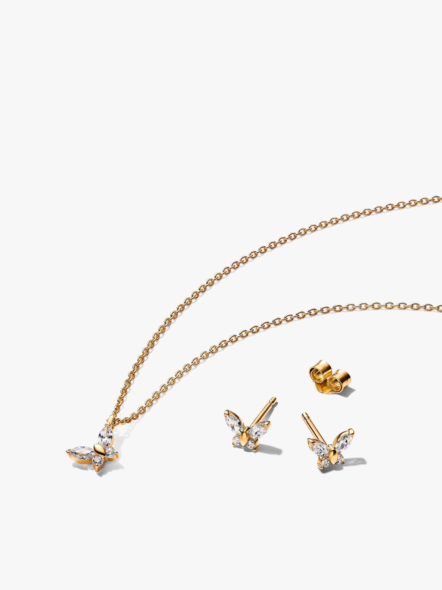 Gold Plated Butterfly Jewellery Gift Set