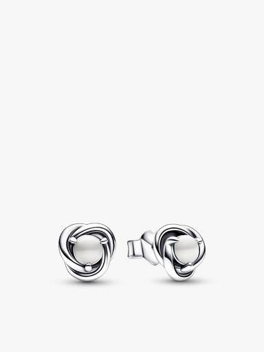 June Birthstone Eternity Circle O Pendant and Earrings Set