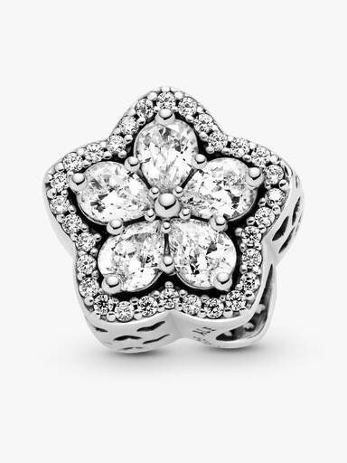 Sparkling Flower Pavé Charm