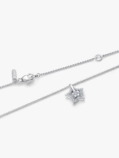 Pandora Talisman Sterling Silver Lab-Grown Diamond Star Pendant Necklace