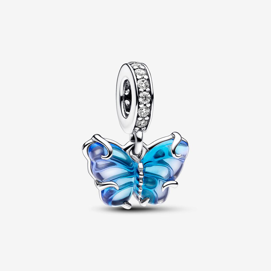 Faciliteter undskyldning toksicitet Blue Murano Glass Butterfly Necklace | Pandora UK
