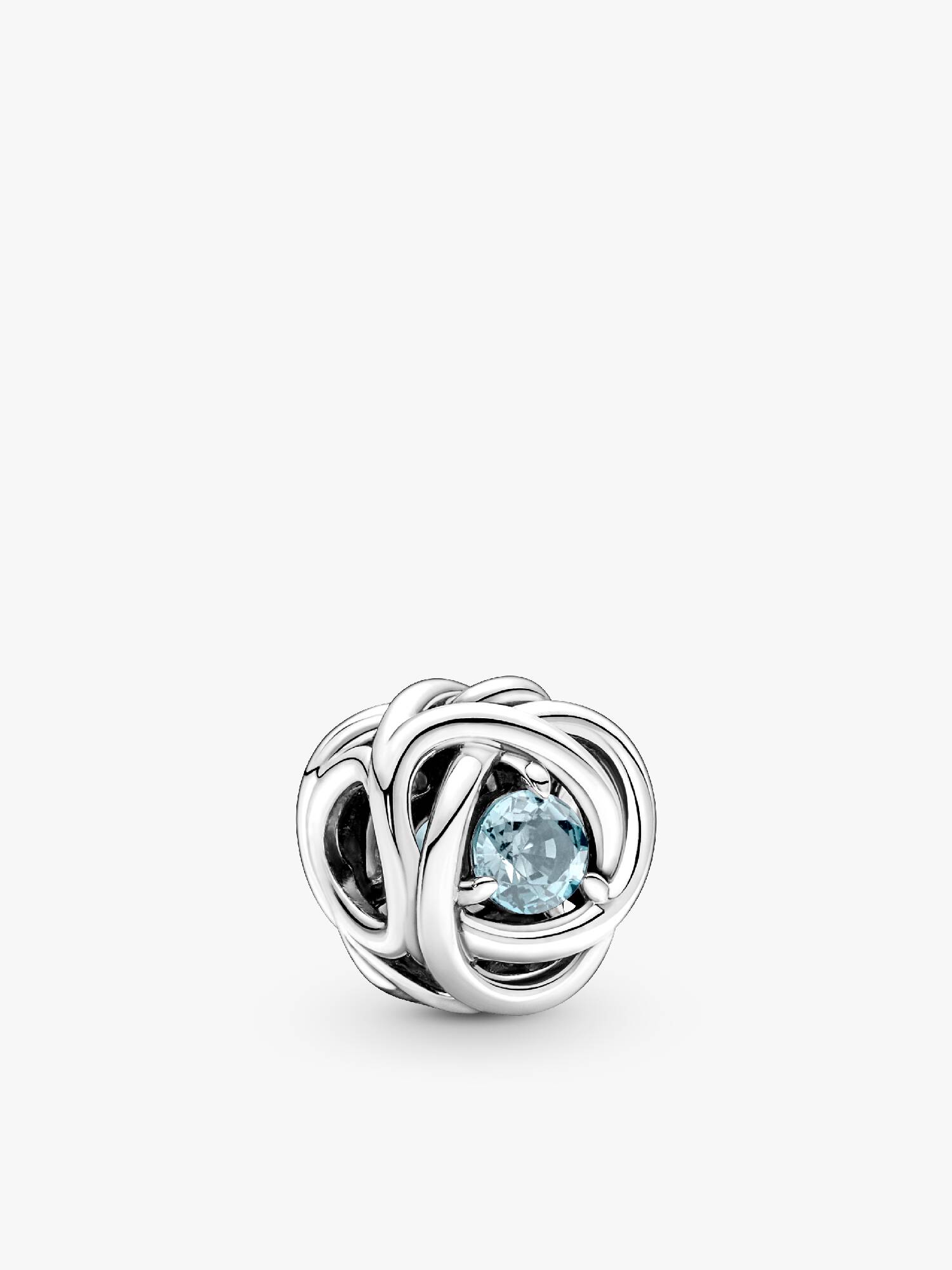 March Birthstone Eternity Circle Charm