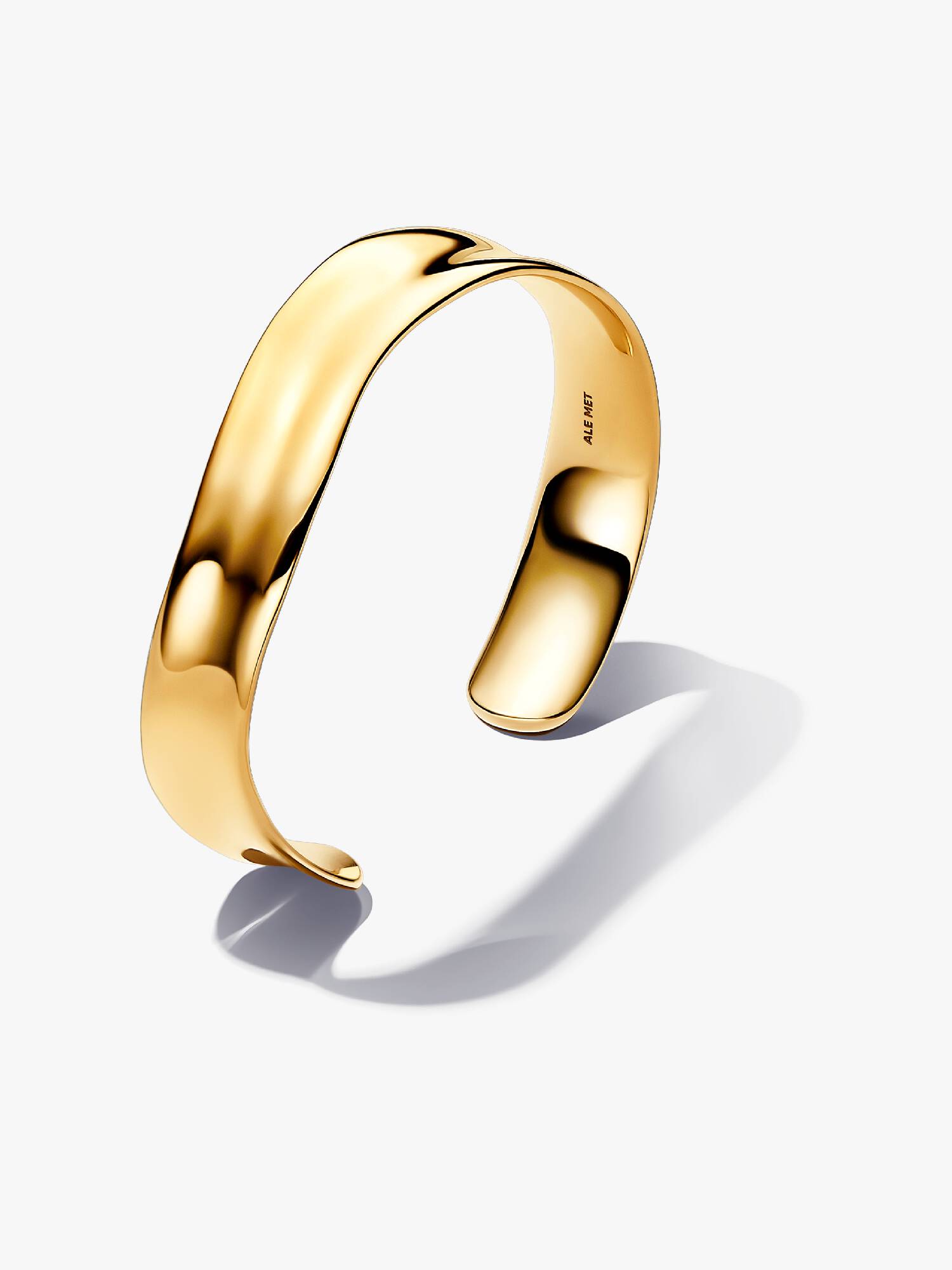 Organically Shaped Broad Open Bangle