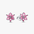 Herbarium Sparkling Pink Flower Stud Earrings Herbarium Sparkling Pink Flower Stud Earrings
