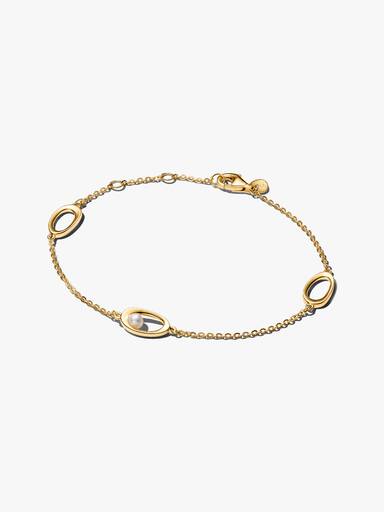 Organically Shaped Oval & Treated Freshwater Cultured Pearl Bracelet