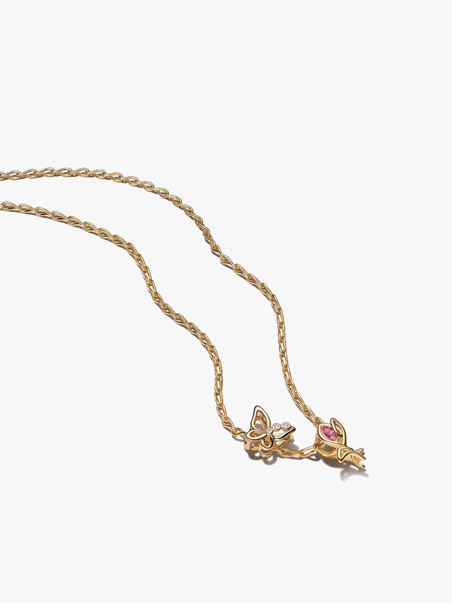 Golden Springtime Necklace & Charms Set