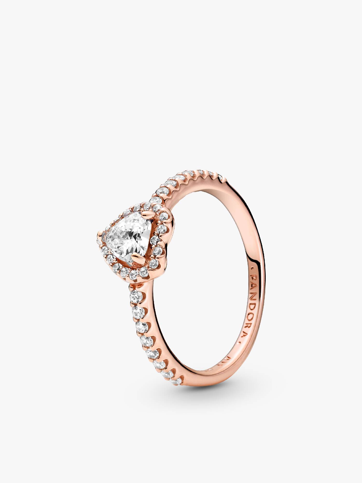 Sparkling Elevated Heart Ring