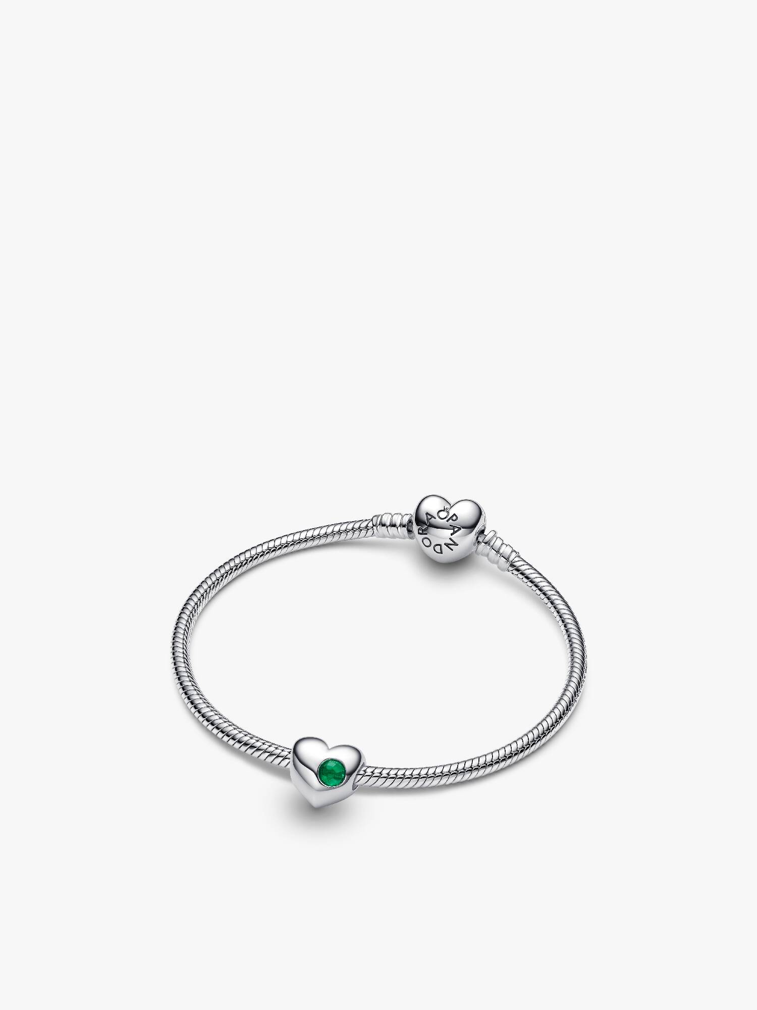 Engravable May Heart Bracelet and Charm Gift Set
