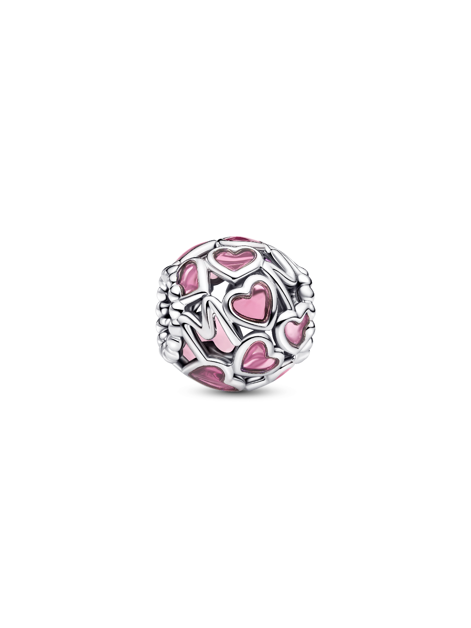 Pink Openwork Hearts Mum Charm