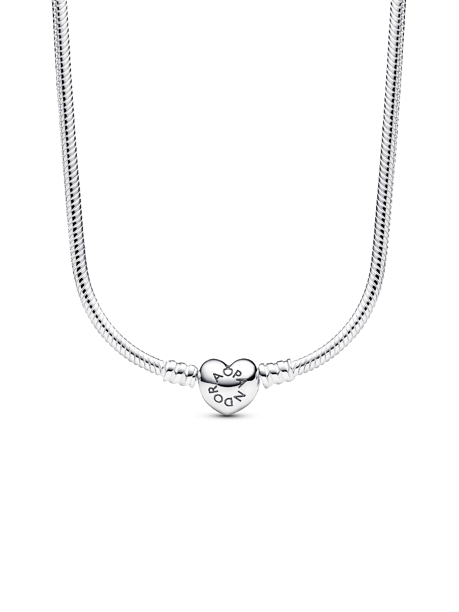 Heart Clasp Snake Chain Necklace | Sterling silver | Pandora UK