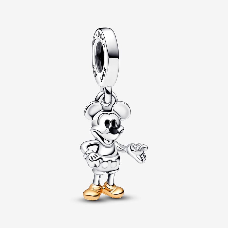 Disney 100th Anniversary Mickey Mouse Lab-grown Diamond Dangle Charm image number 0
