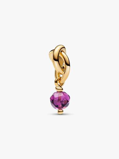 Faceted Purple Eternity Circle Dangle Charm