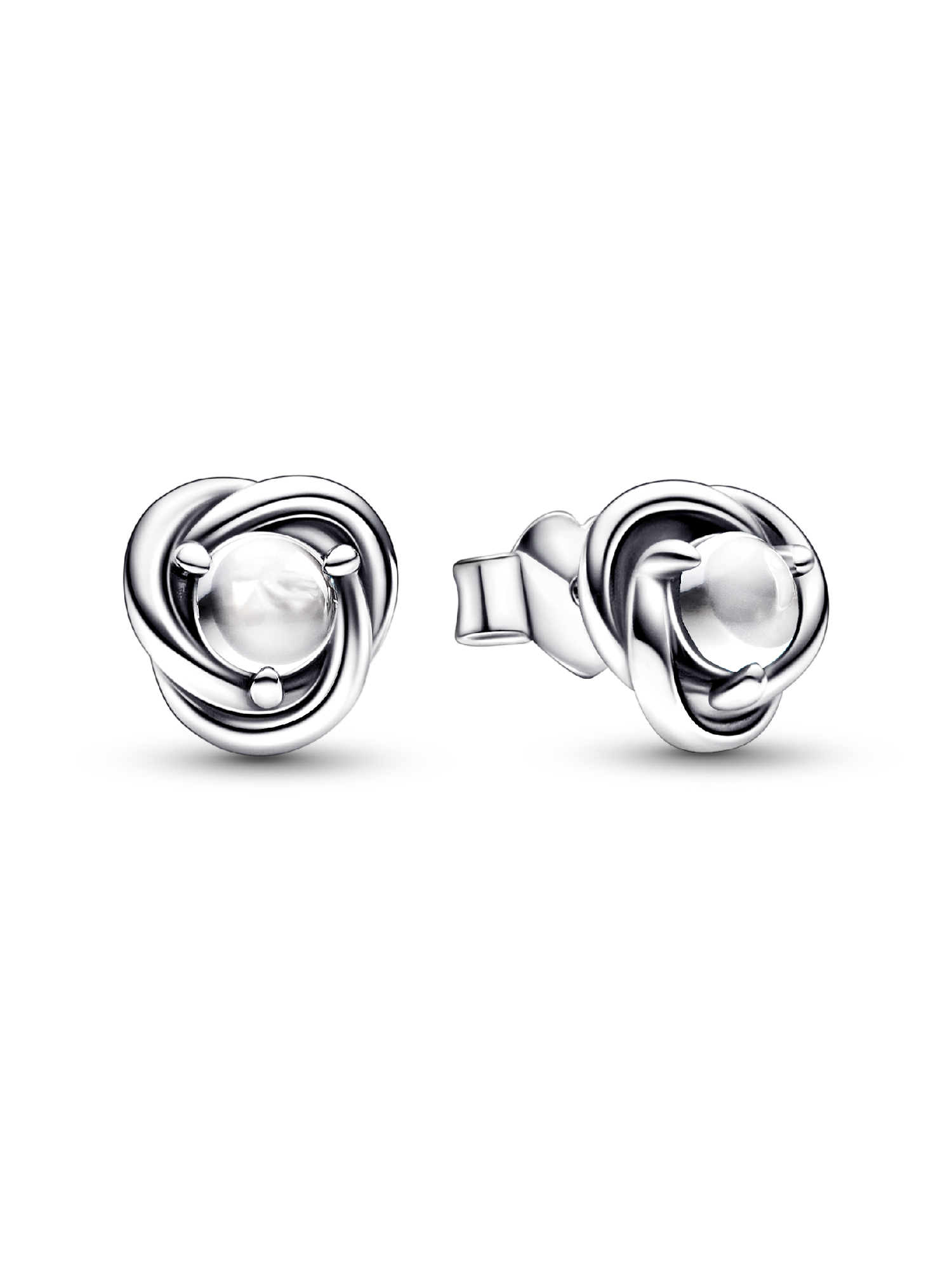 April Birthstone Eternity Circle Stud Earrings