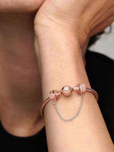 Pandora Logo Safety Chain Clip Charm