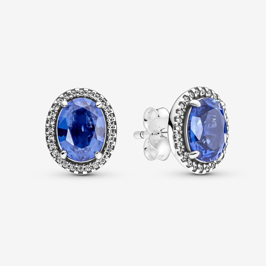 Sparkling Statement Halo Stud Earrings image number 0