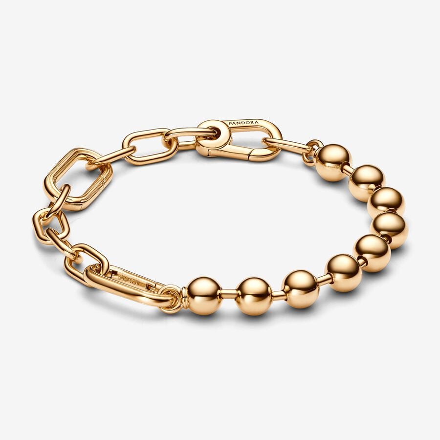 Pandora ME Metal Bead & Link Chain Bracelet image number 0