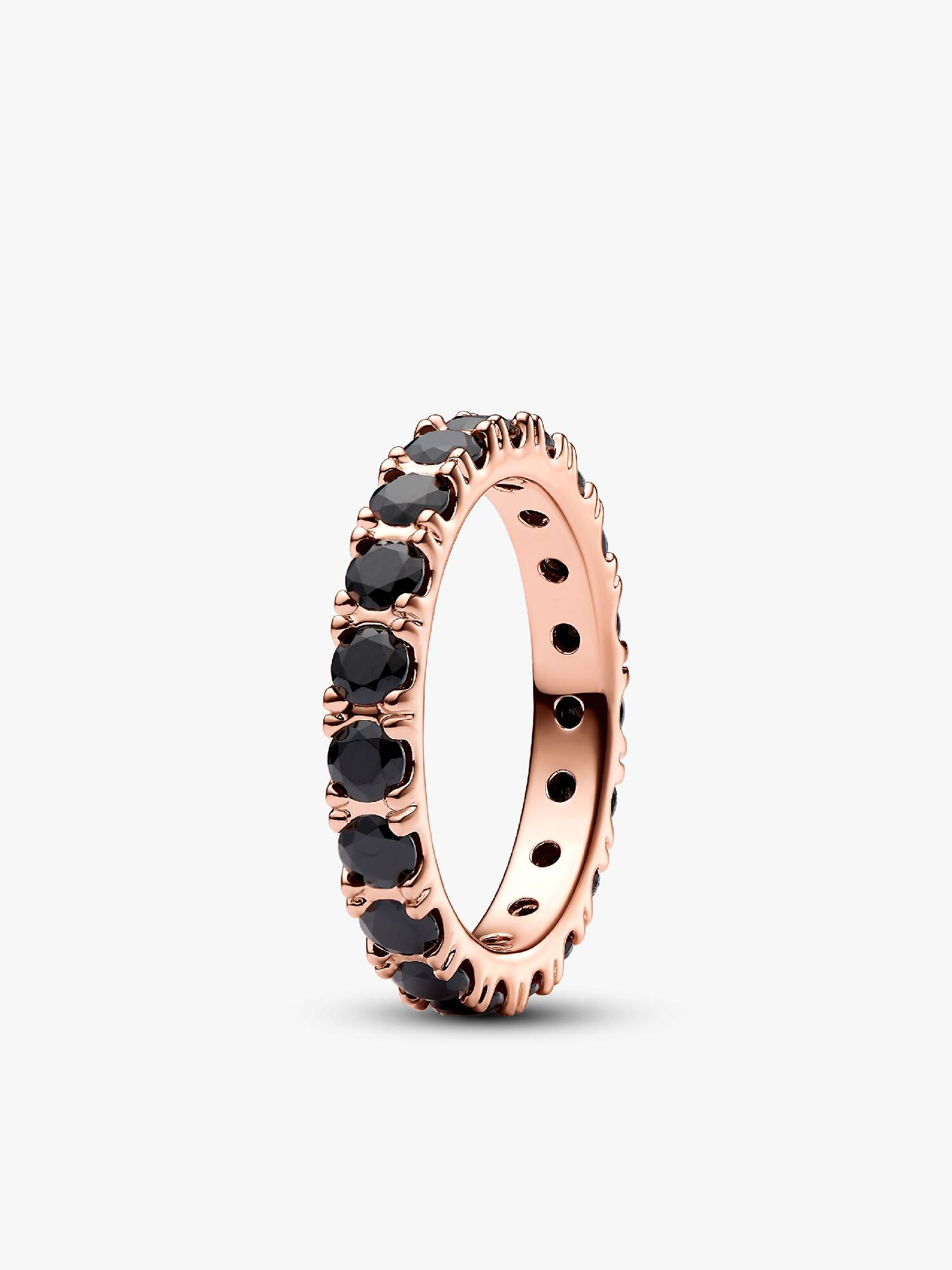 Black Sparkling Row Eternity Ring