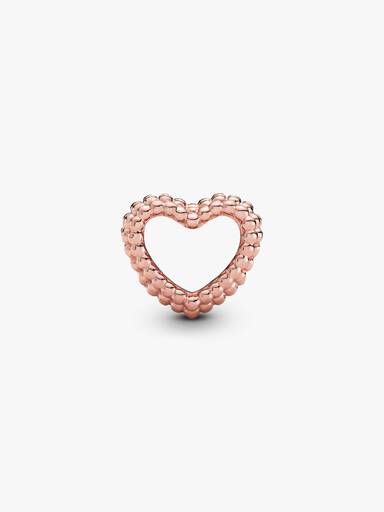Beaded Open Heart Charm