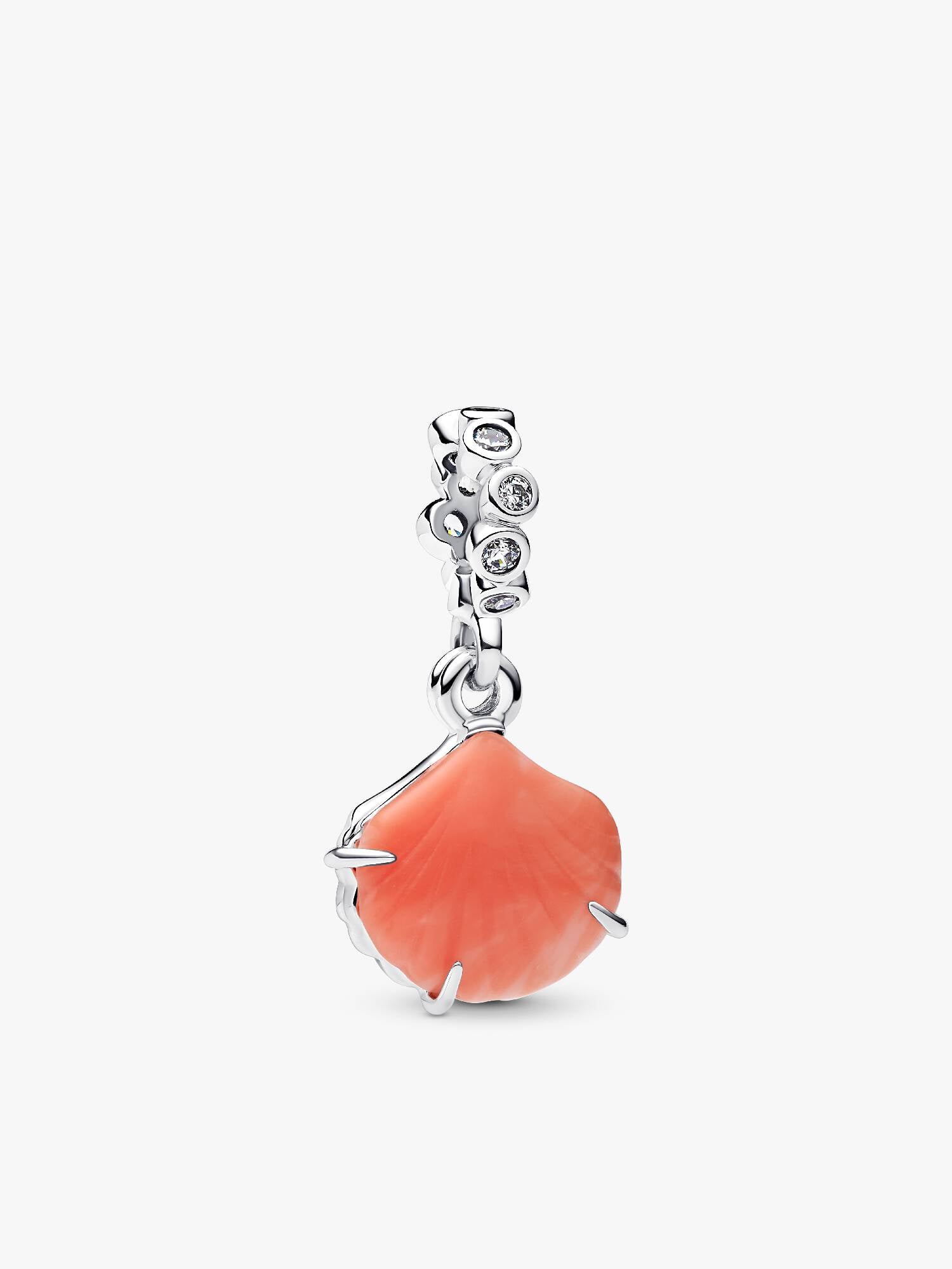 Coral-coloured Shell Double Dangle Charm