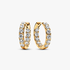 Sparkling Row Eternity Hoop Earrings Sparkling Row Eternity Hoop Earrings
