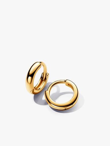 PANDORA ESSENCE 14k Gold-plated Round Hoop Earring Gift Set