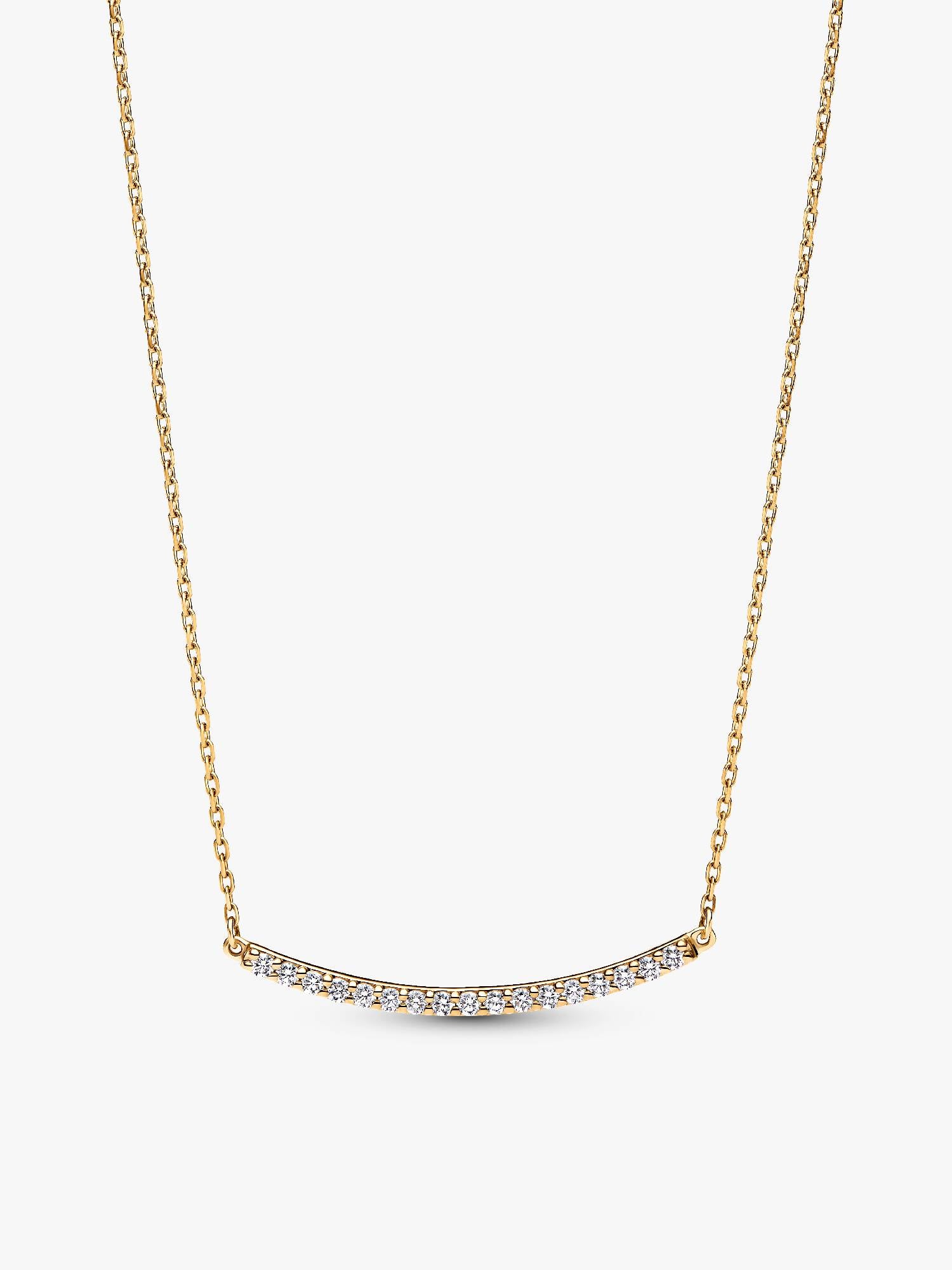 Pandora Era 14k Gold Lab-grown Diamond Pavé Bar Necklace