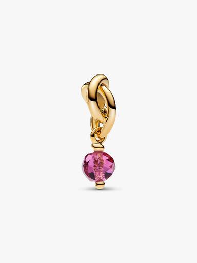 October Birthstone Eternity Circle Dangle Charm