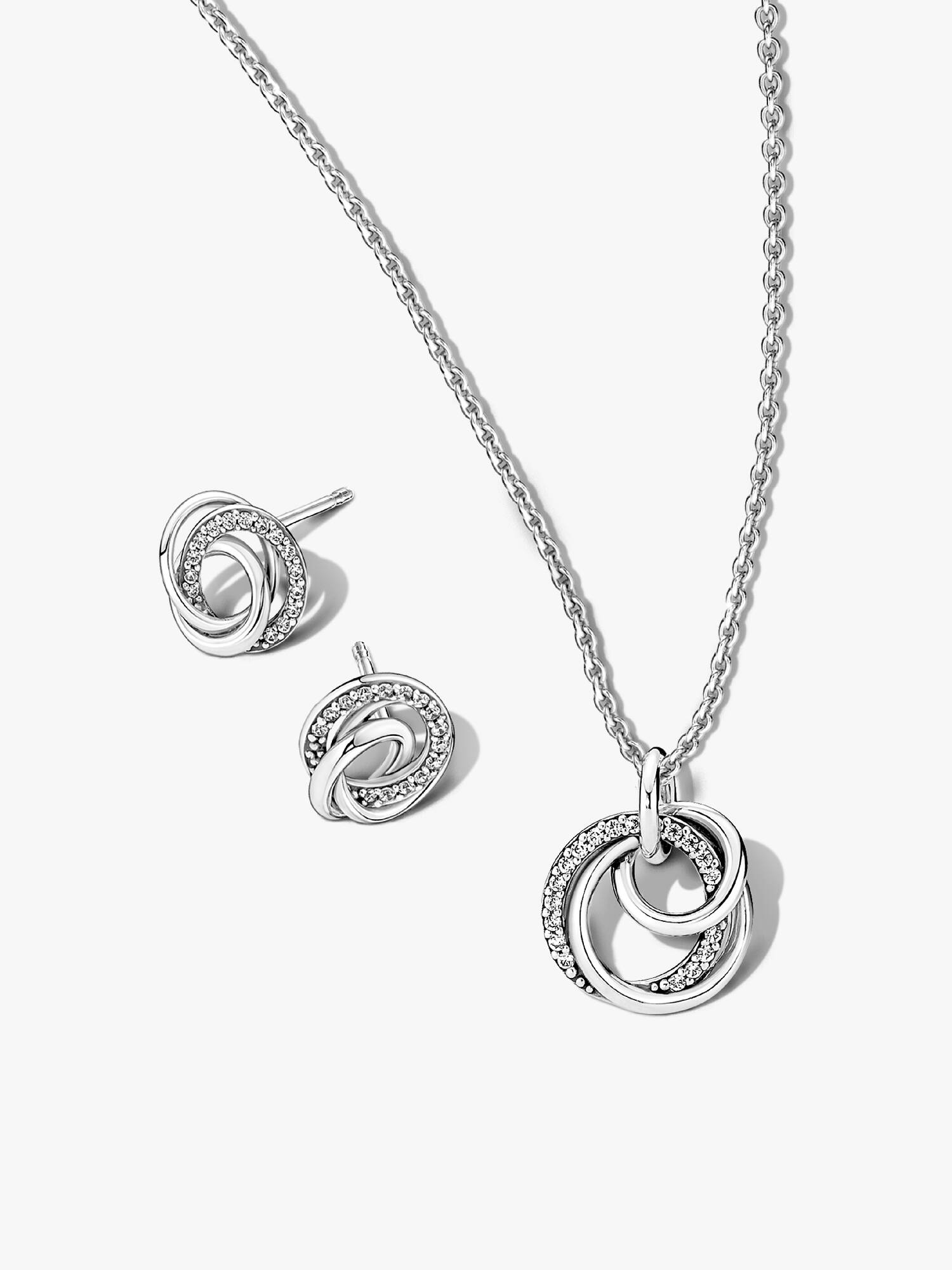 Family Always Encircled Necklace and Earrings Gift Set