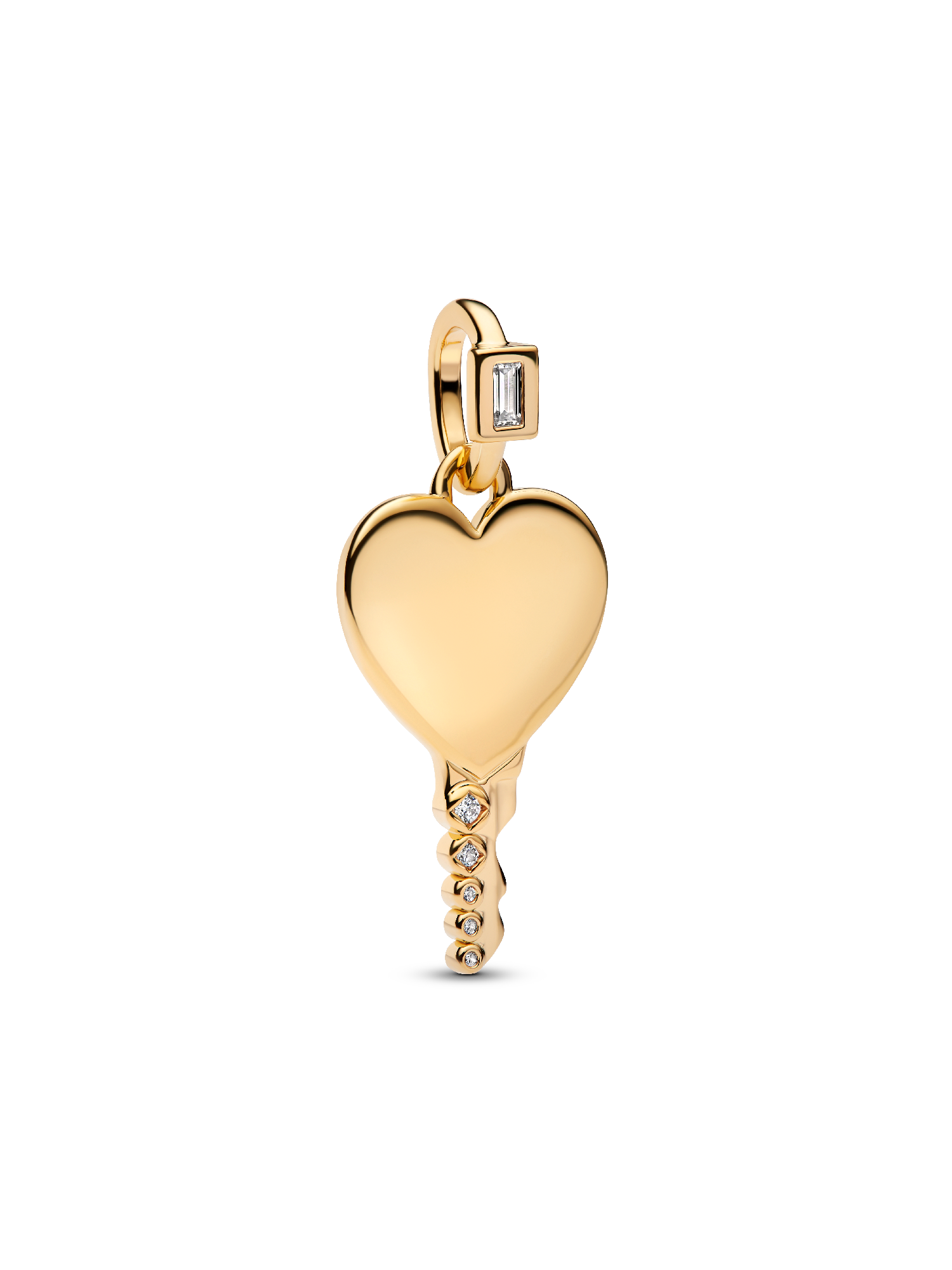 Engravable Heart Key Pendant