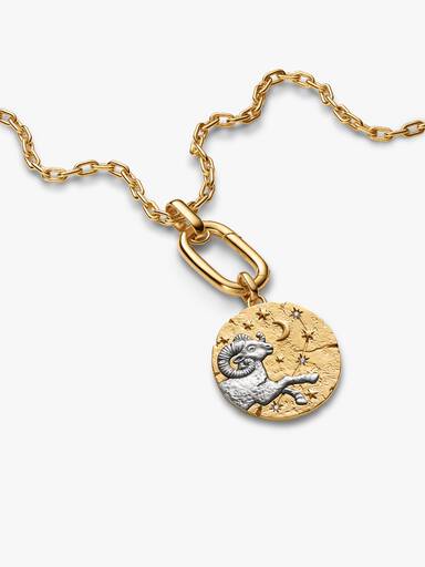 Aries Oversized Talisman Pendant Necklace