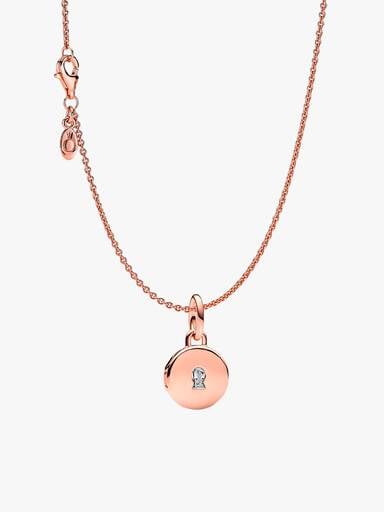 Rose Gold Love Locket Necklace Gift Set