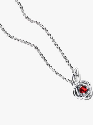 July Braided Birthstone Dangle Necklace Set