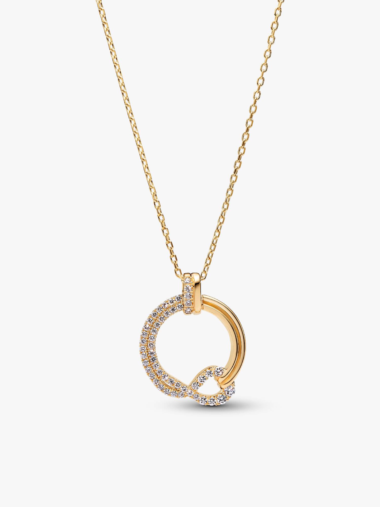 Pandora Infinite Lab-grown Diamond Pavé Circle Pendant Necklace