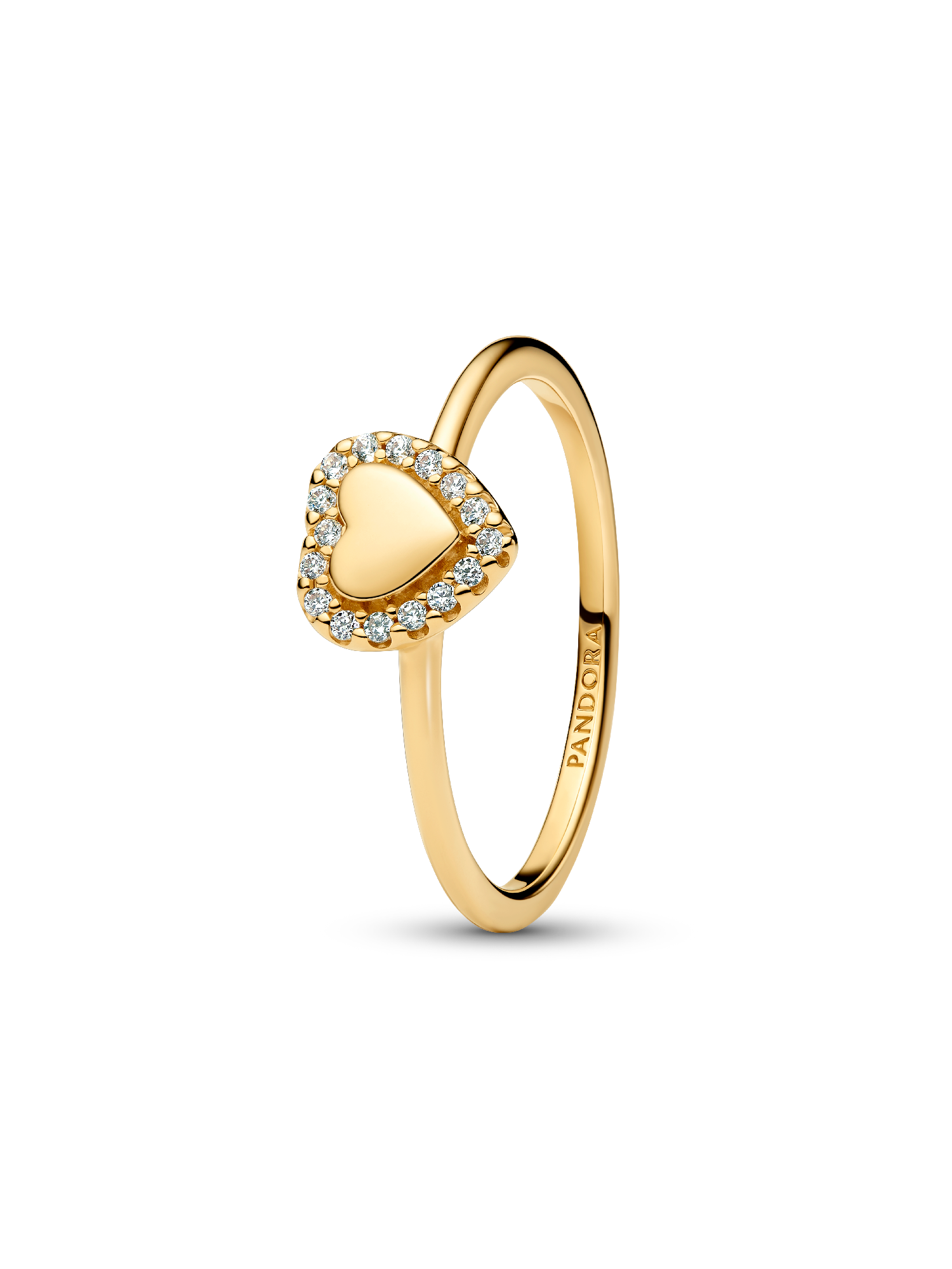 Engravable Heart Halo Ring
