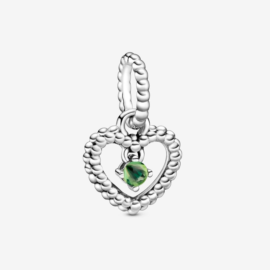 August Birthstone Heart Dangle Charm image number 0