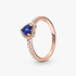 Sparkling Blue Elevated Heart Ring Sparkling Blue Elevated Heart Ring