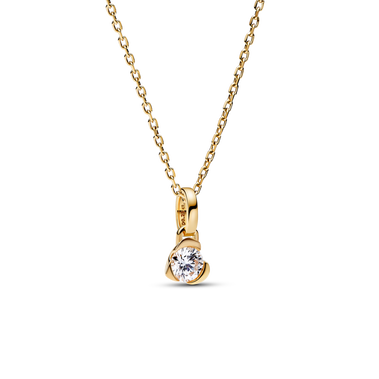 Pandora Talisman 14k Gold Lab-grown Diamond Heart Pendant Necklace