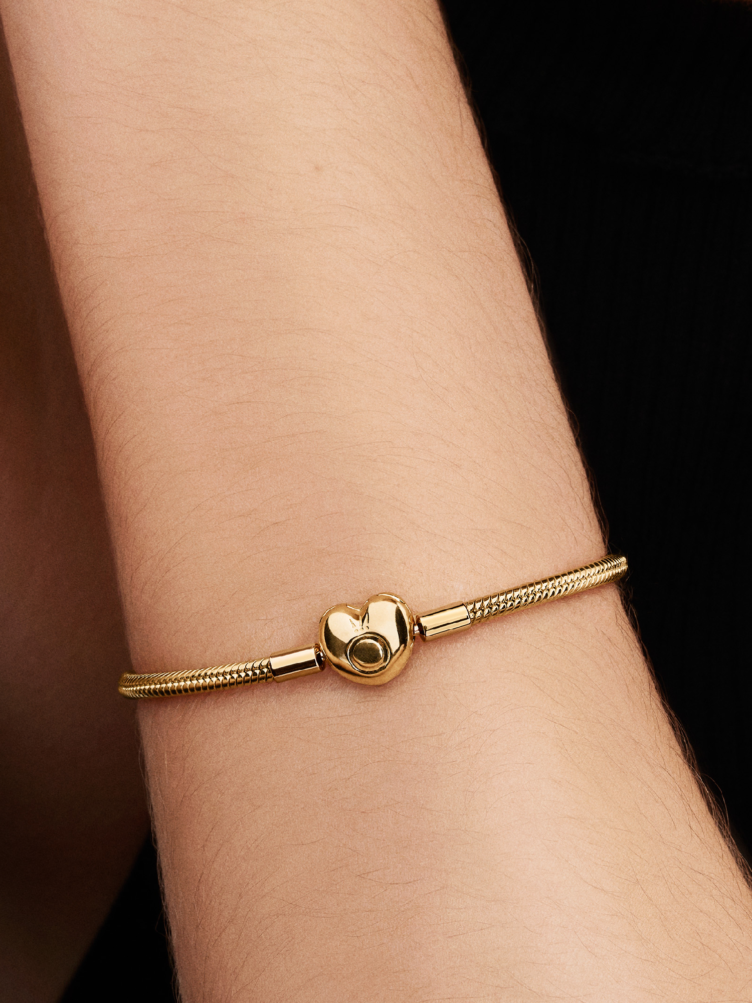 Heart Clasp Snake Chain Bracelet