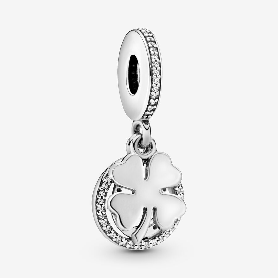 Lucky Four-Leaf Clover Dangle Charm image number 0