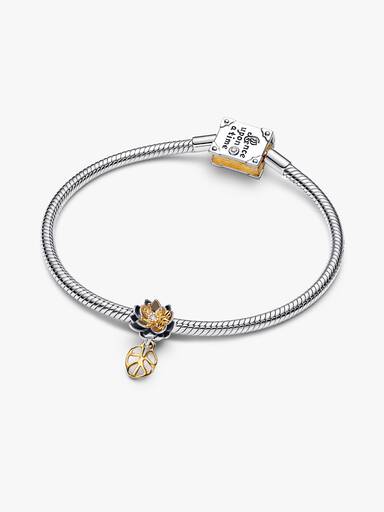 Disney Princess Tiana Water Lily Flower Lab grown Diamond Charm