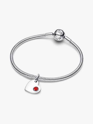 January Heart Dangle Charm