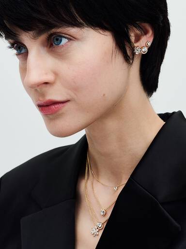 Sparkling Herbarium Cluster Pendant Necklace
